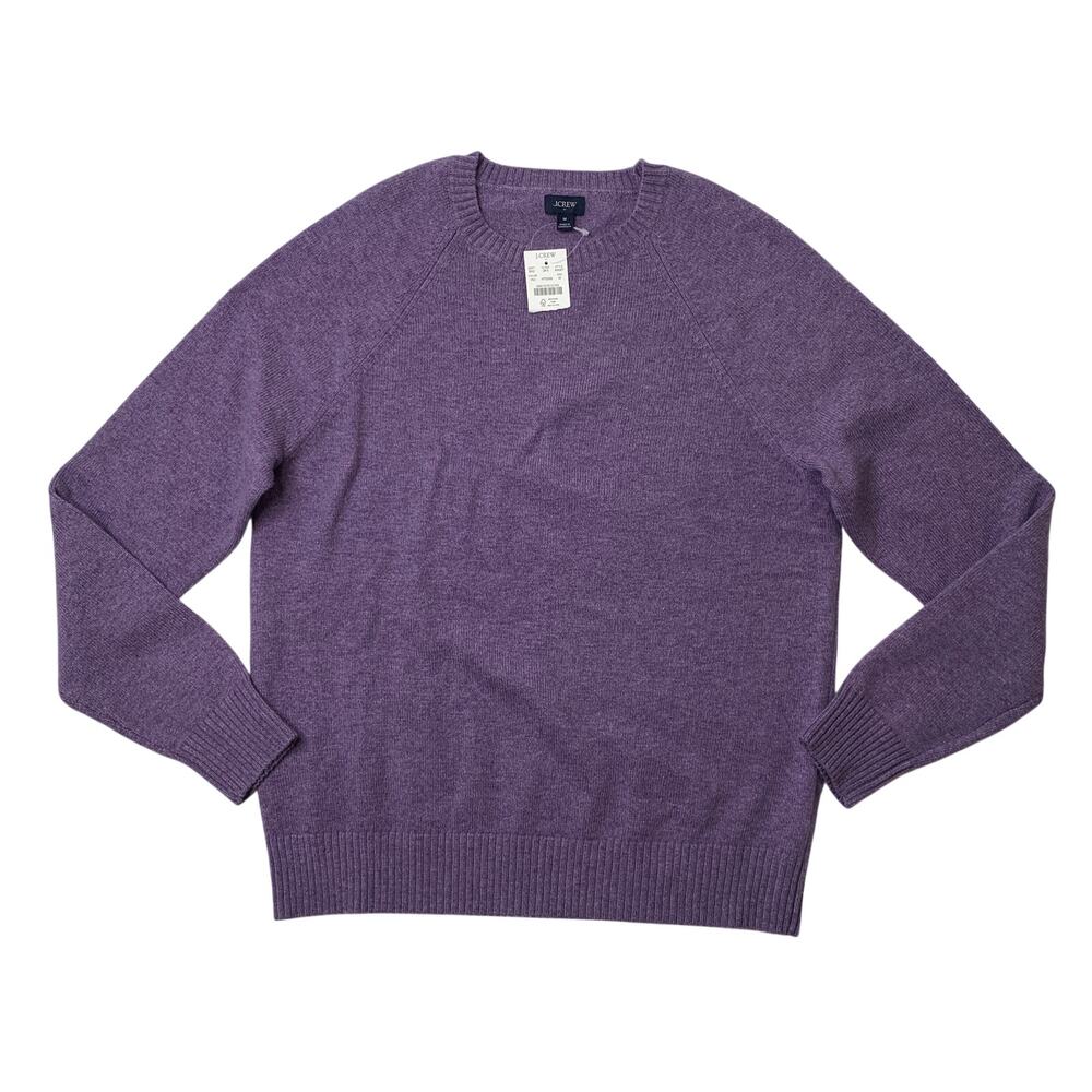 J Crew Sweater Mens M Medium Heliotrope Crew Supersoft Lambswool Blend Pullover